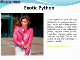 Exotic Python