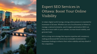 Expert SEO Services in Ottawa Boost Your Online Visibility