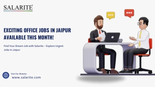Exciting Office Jobs in Jaipur Available This Month!