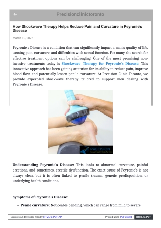 Shockwave Therapy for Peyronie's Disease