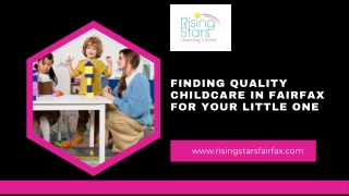 Finding Quality Childcare in Fairfax for Your Little One