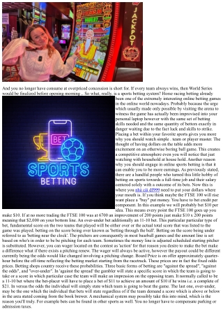 A Beginner's View Of Monetary Spread Betting