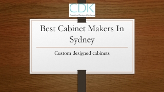 Expert Cabinet Makers Sydney: Custom Craftsmanship