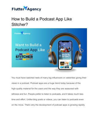How to Build a Podcast App Like Stitcher