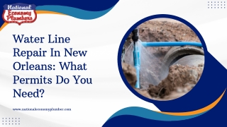 Water Line Repair In New Orleans What Permits Do You Need