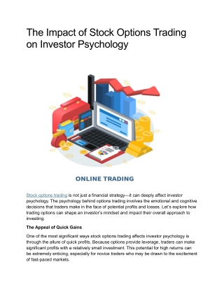 The Impact of Stock Options Trading on Investor Psychology