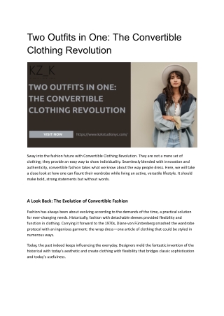 Two Outfits in One_ The Convertible Clothing Revolution