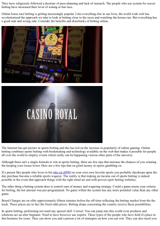 Sports Betting Tips - Get All The Information It Is