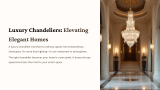 Luxury chandeliers for elegant homes