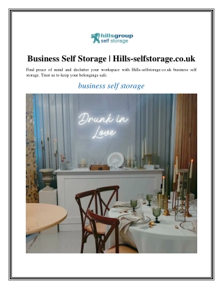 Business Self Storage  Hills-selfstorage.co.uk