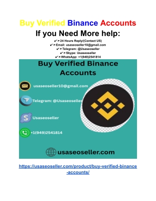 Buy Verified Binance Accounts