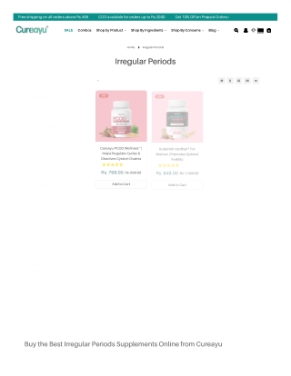 Buy Natural Supplements for Irregular Periods & Hormonal Balance