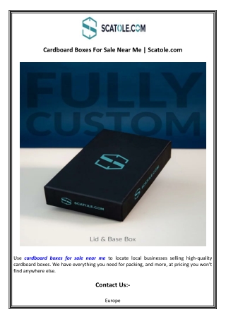 Cardboard Boxes For Sale Near Me  Scatole.com