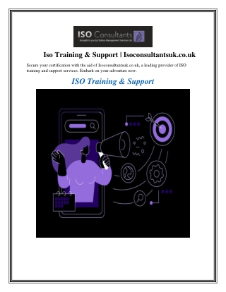 Iso Training & Support  Isoconsultantsuk.co.uk
