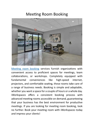 Meeting Room Booking