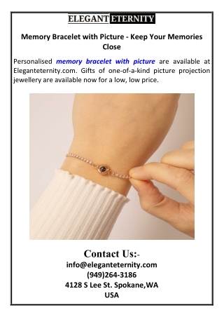 Memory Bracelet with Picture - Keep Your Memories Close