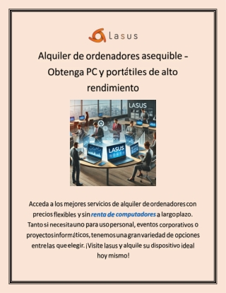 Alquiler de ordenadores asequible - Obtenga PC y portátiles de alto rendimiento