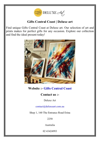 Gifts Central Coast   Deluxe art