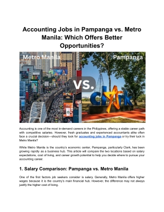 Accounting Jobs in Pampanga vs. Metro Manila_ Which Offers Better Opportunities_