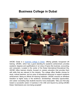 Business College in Dubai