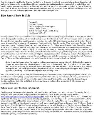 Koa Sports Monday Evening Football Live Broadcast