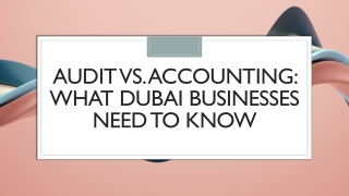 Audit vs. Accounting: What Dubai Businesses Need to Know