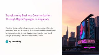 Digital Signages in Singapore: Smarter Communication Solutions with Visual King