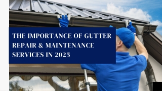 The Importance of Gutter Repair & Maintenance Services in 2025