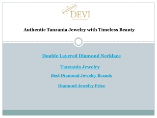 Authentic Tanzania Jewelry with Timeless Beauty