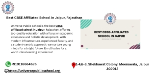 Best CBSE Affiliated School in Jaipur, Rajasthan