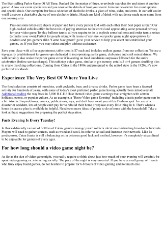 Consume Drink Game On