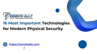 Top 16 Tech Trends in Mobile Surveillance & Security