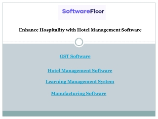 Enhance Hospitality with Hotel Management Software