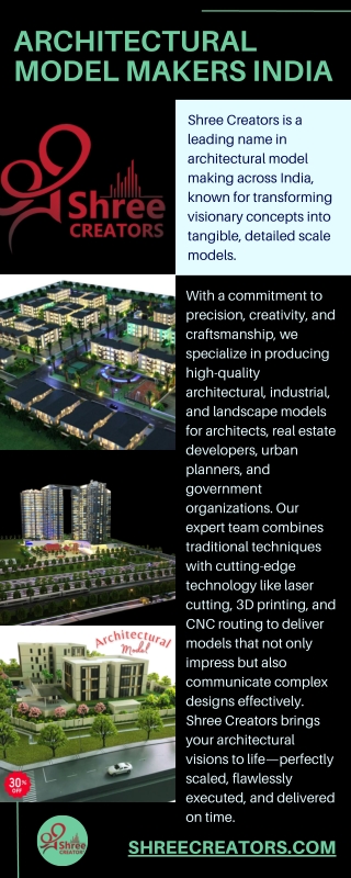 Leading Architectural Model Makers India - Shree Creators