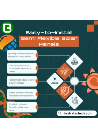 Easy-to-Install Semi Flexible Solar Panels