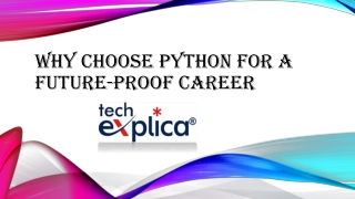 Why Choose Python for a Future-Proof Career