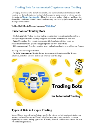 Trading Bots for Automated Cryptocurrency Trading pdf