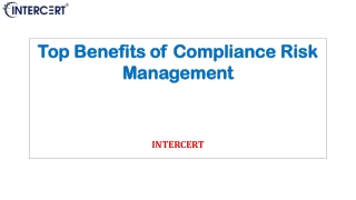 Top Benefits of Compliance Risk Management