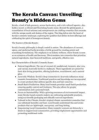 The Kerala Canvas: Unveiling Beauty's Hidden Gems