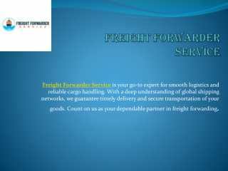 Freight Forwarder Service