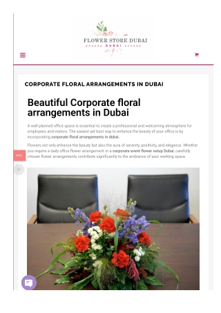 Elegant Corporate Event Flower Setup in Dubai
