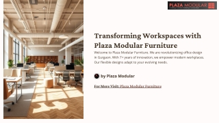 Transforming Workspaces with Plaza Modular Furniture