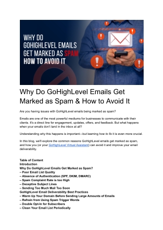 Why Do GoHighLevel Emails Get Marked as Spam & How to Avoid It
