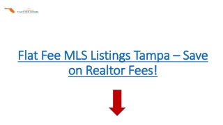 Flat Fee MLS Listings Tampa – Save on Realtor Fees!
