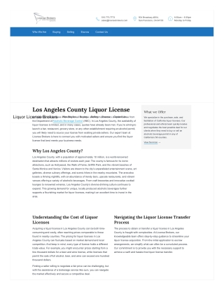 Mono County & Los Angeles Liquor Licenses – Buy, Sell, & Transfer with Ease!