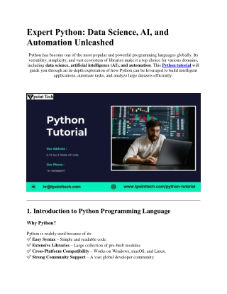 Expert Python Data Science, AI, and Automation Unleashed