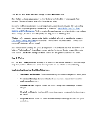 Reflect Heat with Cool Roof Coatings & Paints_ Find Yours Now.