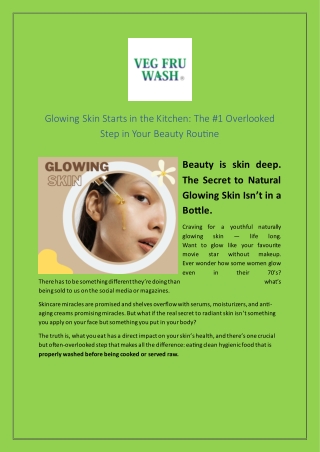 Glowing Skin Starts in the Kitchen- The #1 Overlooked Step in Your Beauty Routine