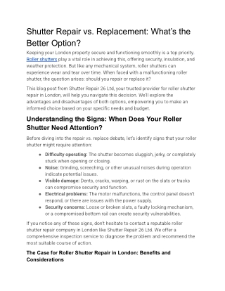 Shutter Repair vs. Replacement_ What’s the Better Option_