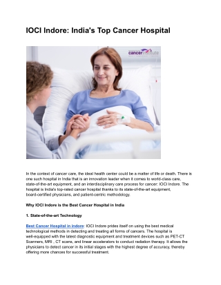 IOCI Indore_ India's Top Cancer Hospital